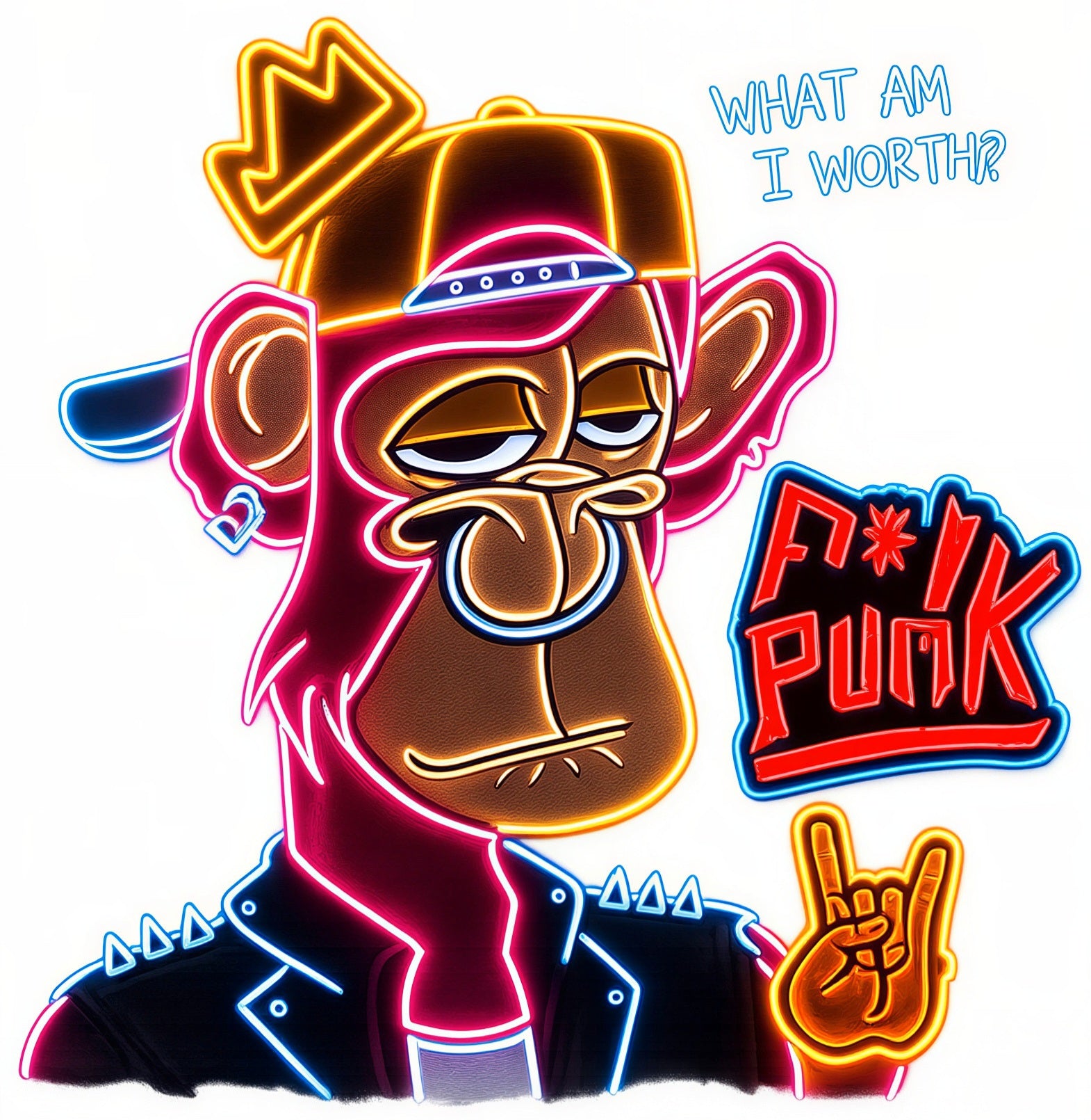 Punk Monk Neon - Front