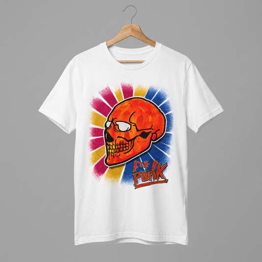 Pop Punk Skull - White