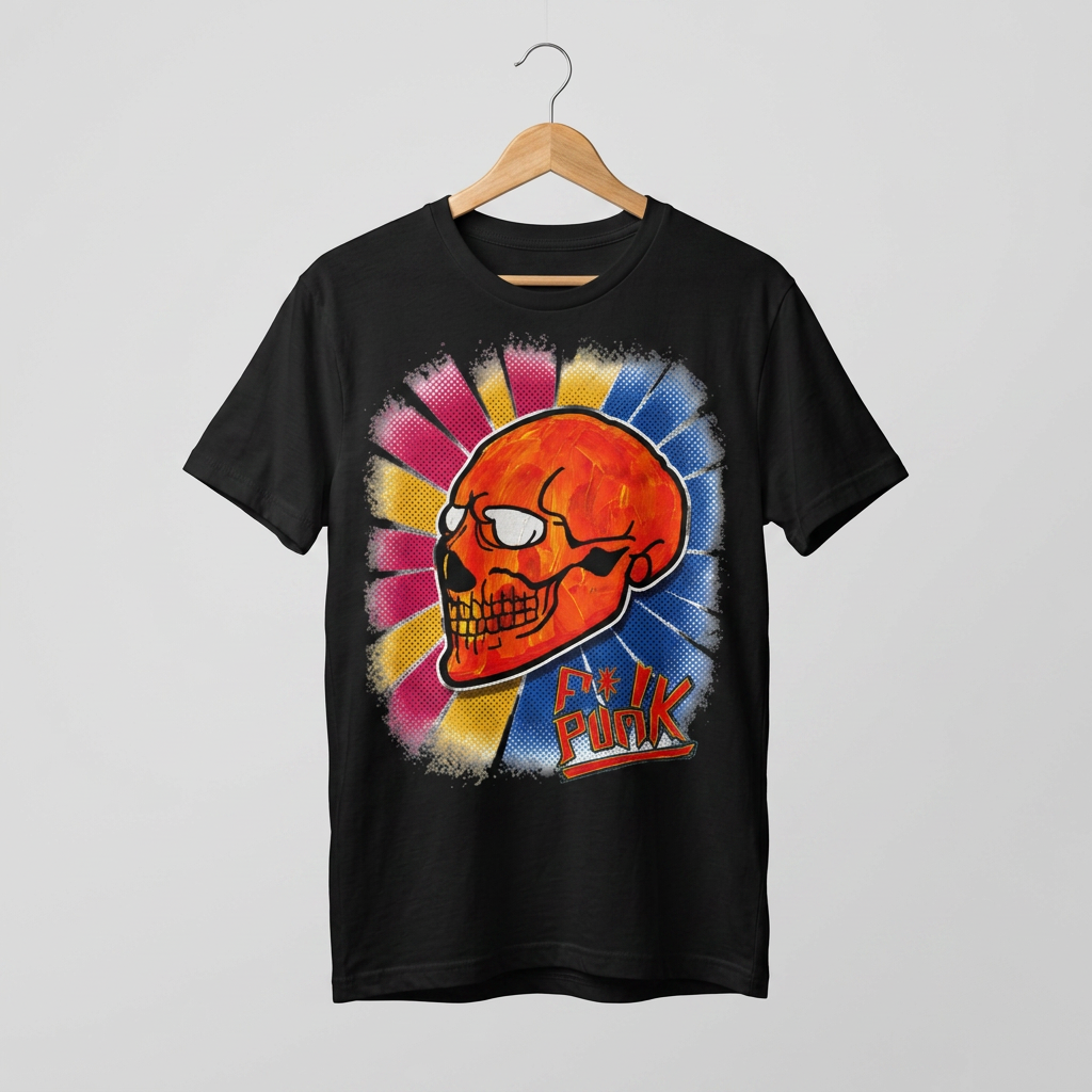 Pop Punk Skull - Black