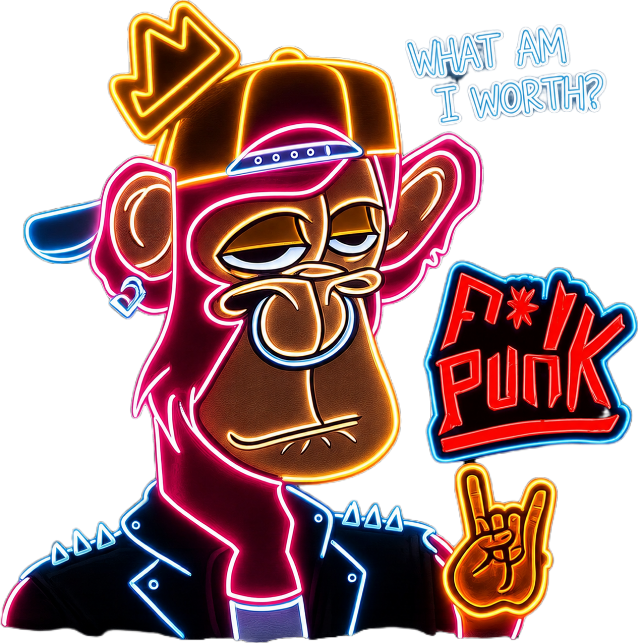 Punk Monk Neon - Back